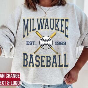Milwaukee 1969 Baseball Sweatshirt Milwaukee Baseball Style